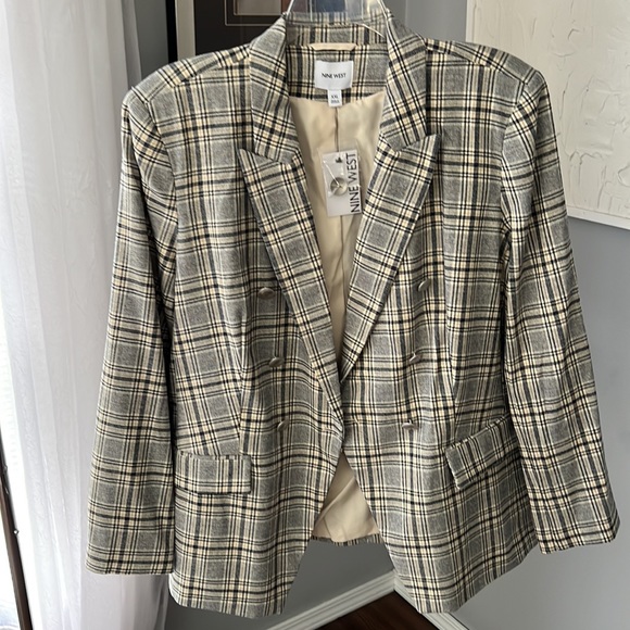 Nine West Double Breasted Blazer Plaid XXL - Picture 8 of 8